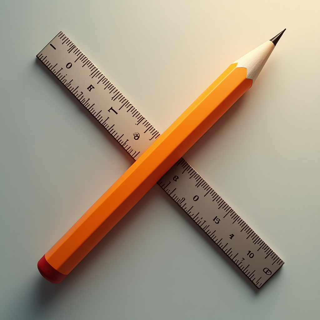 Pencil ruler cross